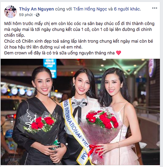 Thùy Tiên, Miss International 2018, sao Việt